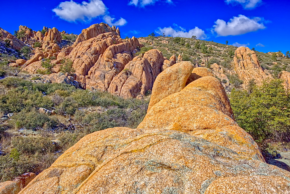 Strangely shaped granite rocks along a trail in Constellation Park called Hole in the Wall, Prescott, Arizona, United States of America, North America