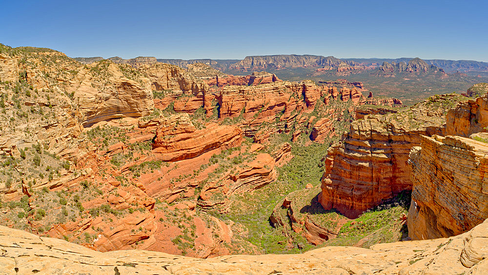 Fay Canyon viewed from the 1st Peak of Bear Mountain in Sedona, Arizona, United States of America, North America