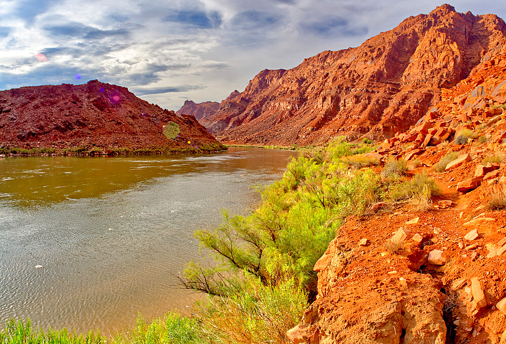 Panorama of the Colorado River just north of Lee's Ferry in the Glen Canyon Recreation Area, Arizona, United States of America, North America