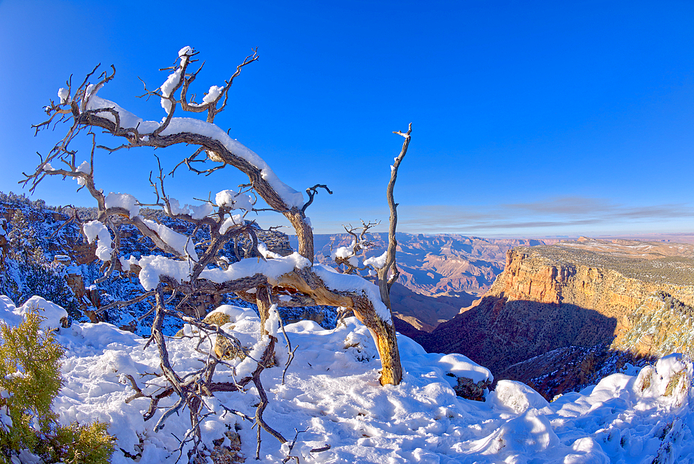 Wintery view of the Palisades of the Desert at Grand Canyon National Park Arizona.