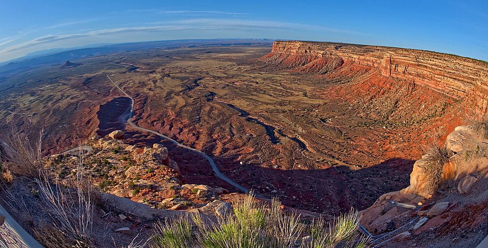 View of Valley of the Gods from the Moki Dugway, also called Utah State Route 261, Utah, United States of America, North America