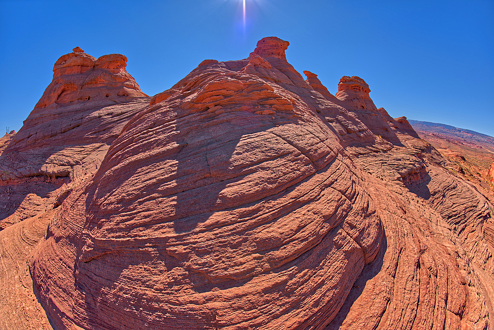 The east rocks of the New Wave along the Beehive Trail in the Glen Canyon Recreation Area near Page, Arizona, United States of America, North America