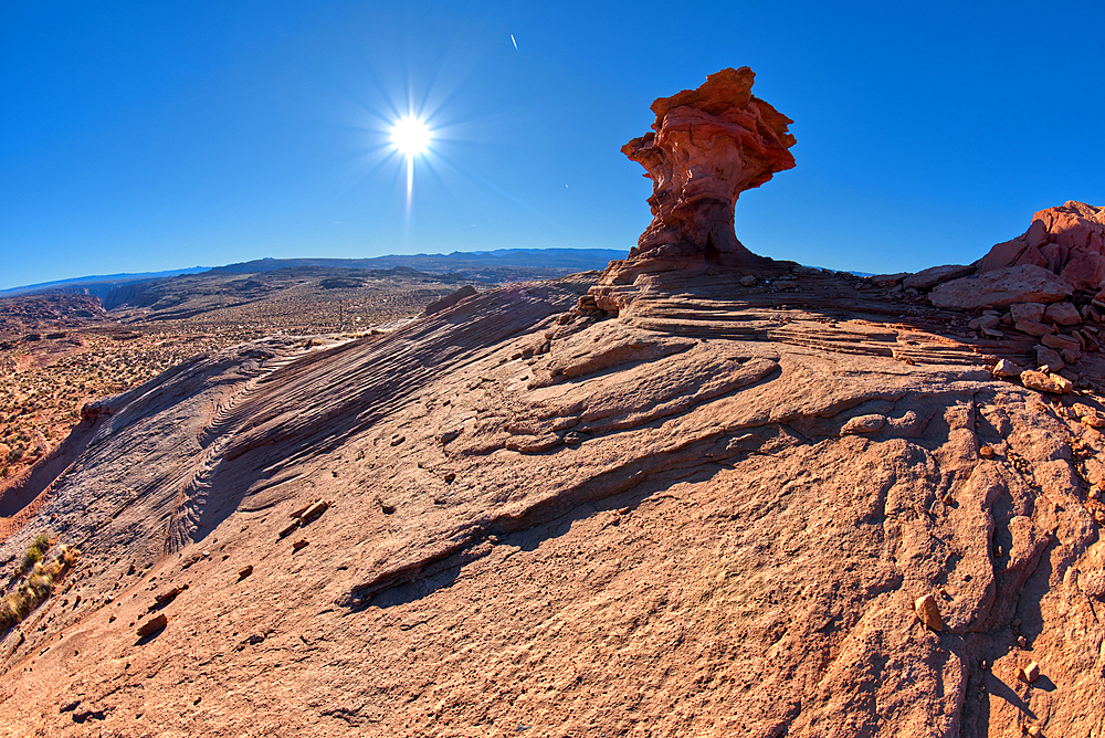 A sandstone hoodoo at Ferry Swale in the Glen Canyon Recreation Area near Page, Arizona, United States of America, North America