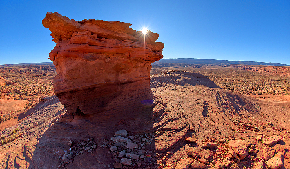 A sandstone hoodoo at Ferry Swale in the Glen Canyon Recreation Area near Page, Arizona, United States of America, North America