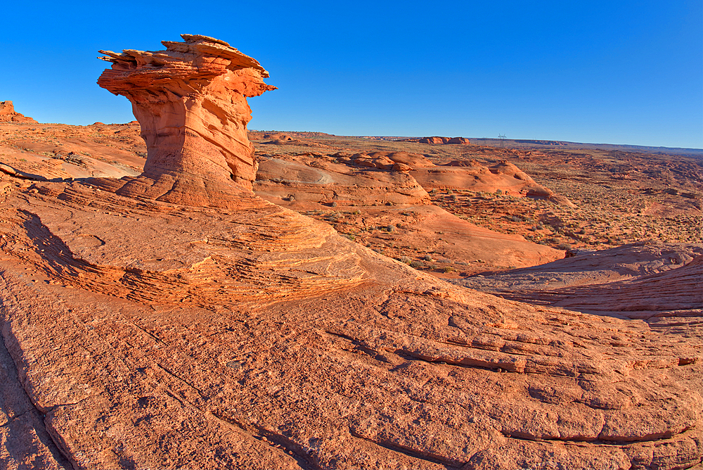 A sandstone hoodoo at Ferry Swale in the Glen Canyon Recreation Area near Page, Arizona, United States of America, North America