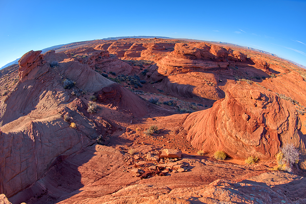 The path down into the Spur Canyon in the badlands of Horseshoe Bend, Arizona, United States of America, North America