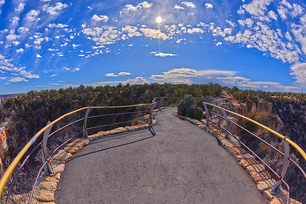 A look back towards the south from the end of the Maricopa Point Overlook, Grand Canyon, UNESCO World Heritage Site, Arizona, United States of America, North America