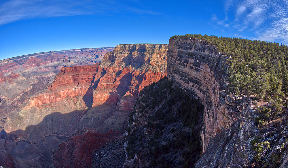 The Great Mohave Wall at Grand Canyon viewed just west of Monument Creek, part of the canyon below this cliff wall, Grand Canyon National Park, UNESCO World Heritage Site, Arizona, United States of America, North America