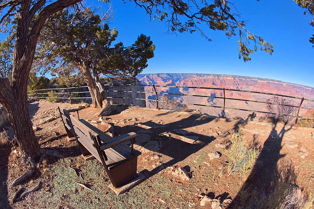 A small overlook east of Pima Point at Grand Canyon off of Hermit Road, Grand Canyon, Arizona, United States of America, North America