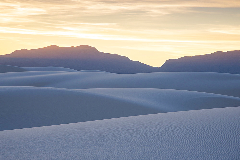 Abstract landscape of White Sands National Park, New Mexico, United States of America, North America