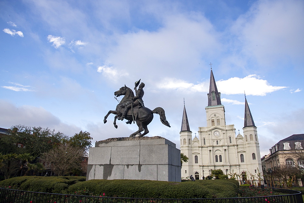 St. Louis Cathedral in Jackson Square, French Quarter, New Orleans, Louisiana, United States of America, North America