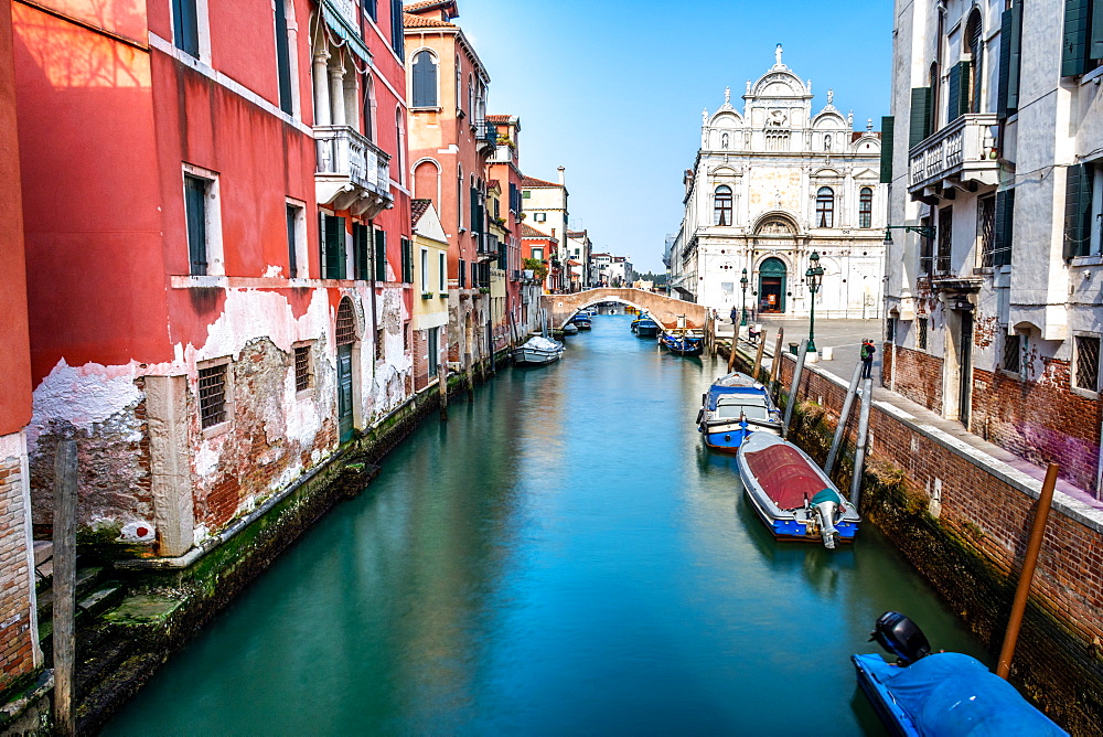 Canal in Venice, UNESCO World Heritage Site, Veneto, Italy, Europe