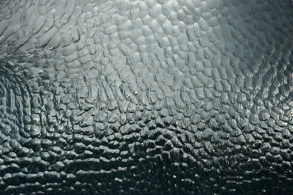 Detail of iceberg carved by wind, Nunavut and Northwest Territories, Canada, North America