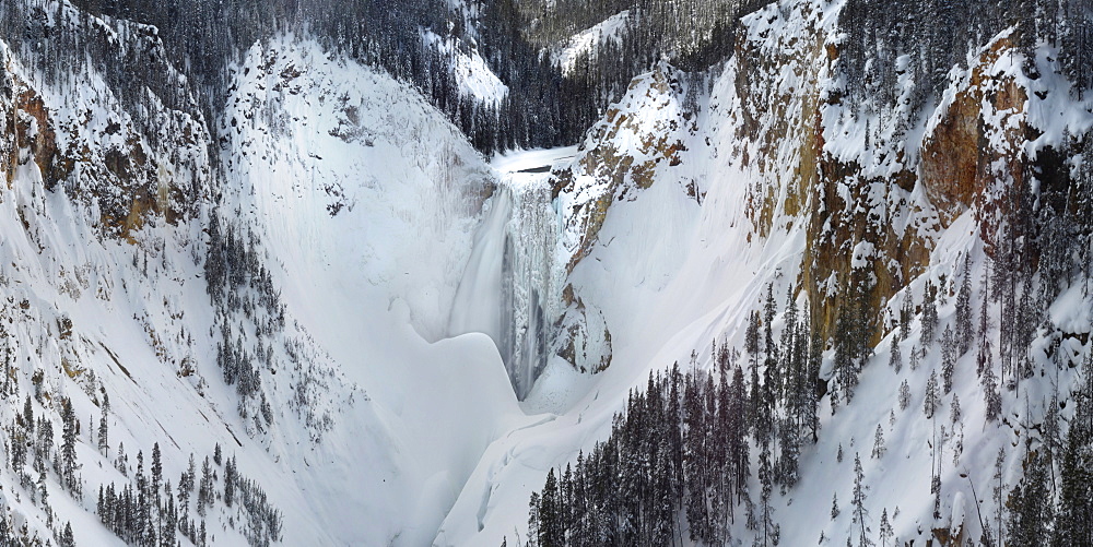 Lower Yellowstone Falls, Yellowstone National Park, Wyoming, United States of America, North America