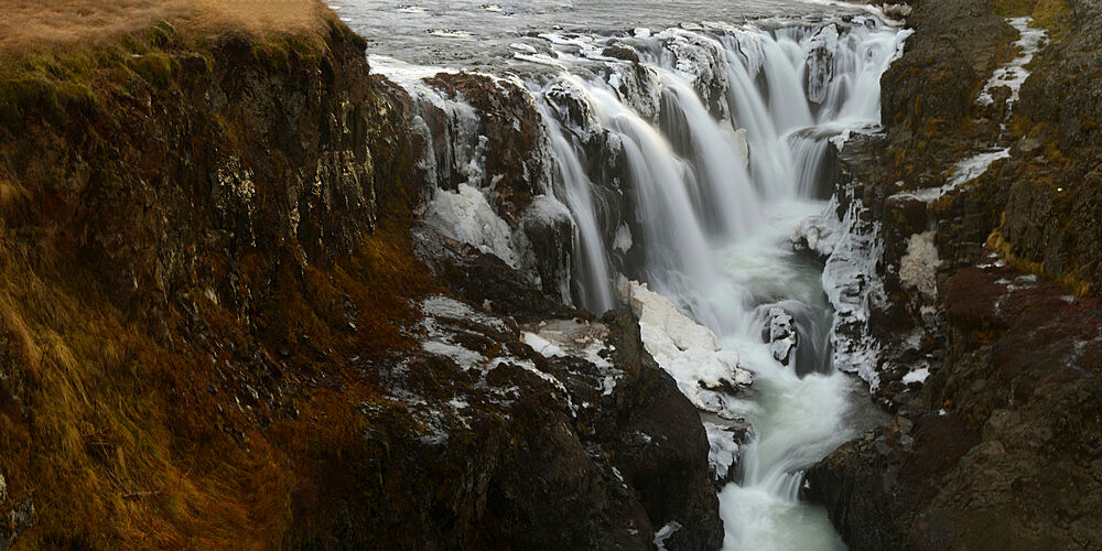 Kolugljufur Waterfall, Iceland, Polar Regions