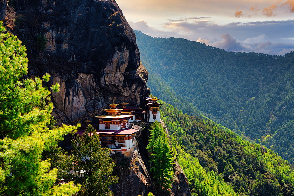 The famous Paro Taktsang monastery (Tiger's Nes) in Bhutan, Himalayas, Asia