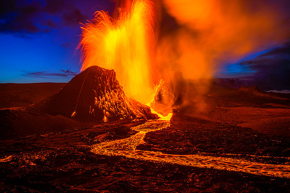 The Geldingadalir Volcanic Eruption, Fagradalsfjall, Iceland, Polar Regions