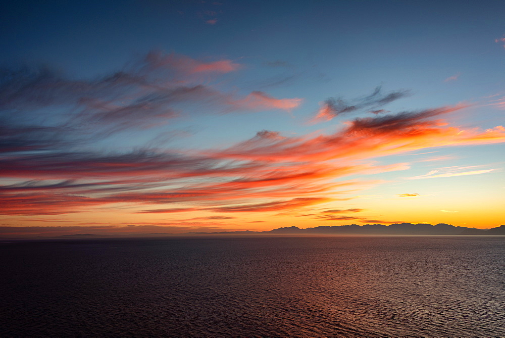 Sunrise over the ocean at the Cape of Good Hope, South Africa, Africa