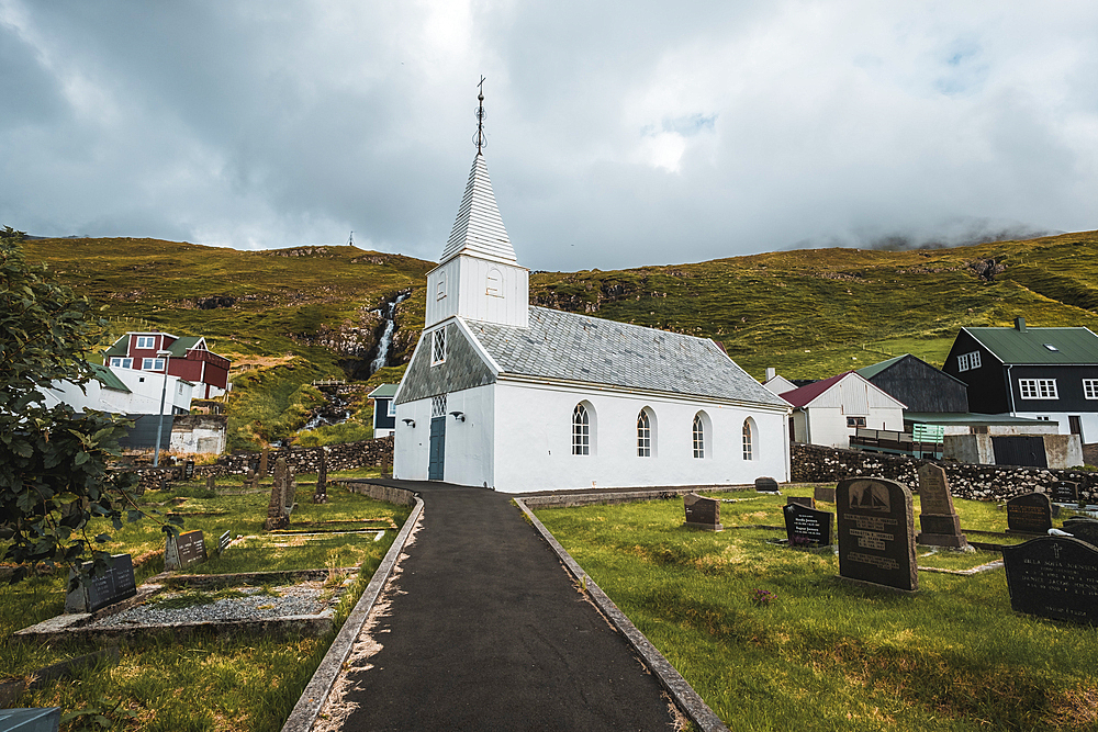 Vioareioi church in the Faroe Islands, Denmark, North Atlantic, Europe