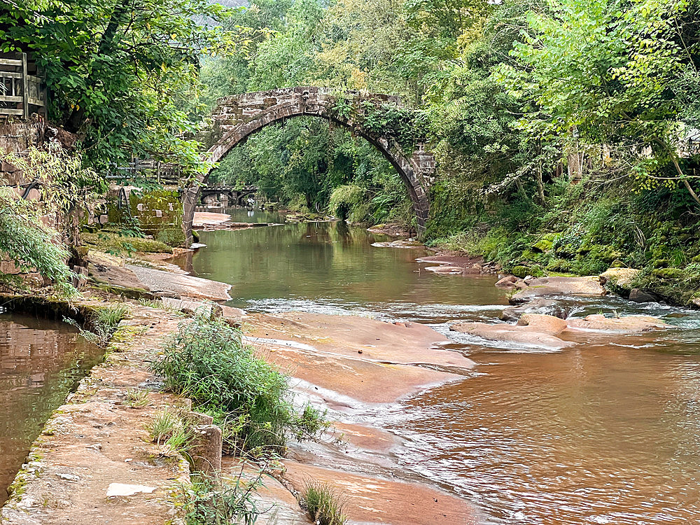An old stone bridge in the ancient Shangli town