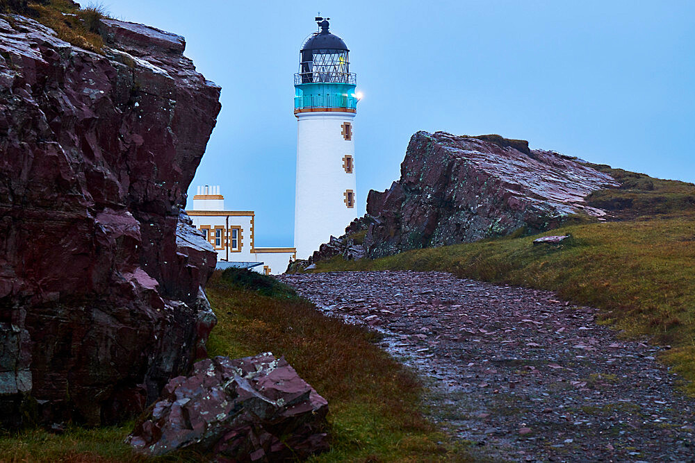 A track leading to Rua Reidh lighthouse, near Gairloch, Wester Ross, Scotland, United Kingdom, Europe