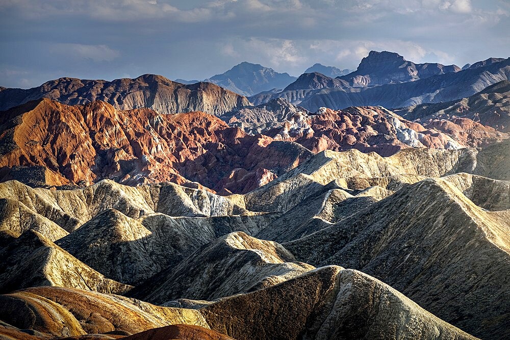 Rainbow mountains of Danxia, Gansu, China, Asia