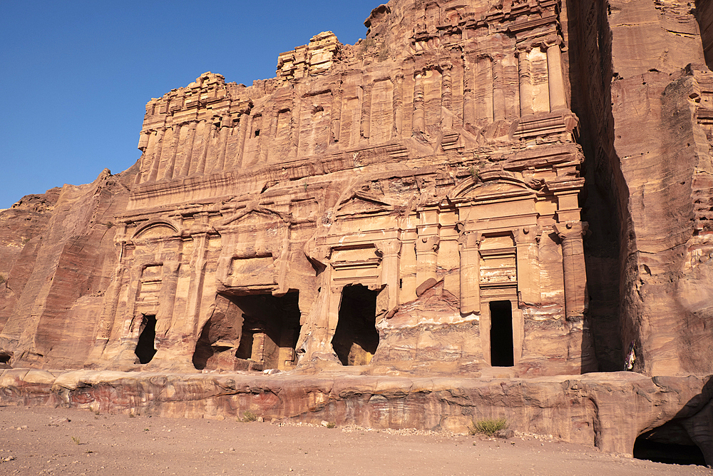 Palace tomb and royal tombs, Petra, UNESCO World Heritage Site, Jordan, Middle East