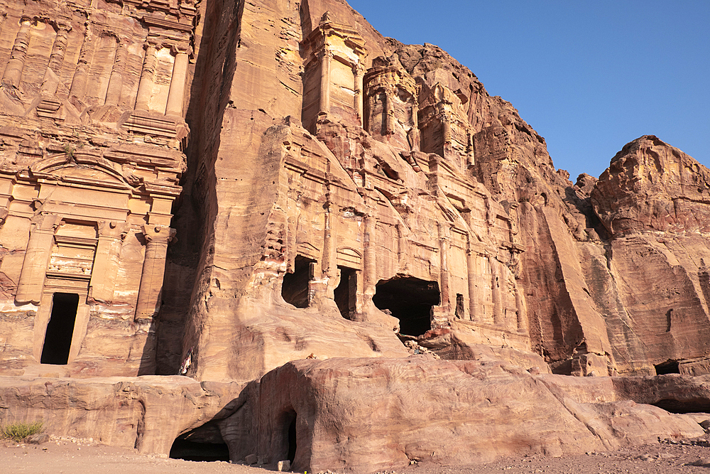 Palace tomb and royal tombs, Petra, UNESCO World Heritage Site, Jordan, Middle East