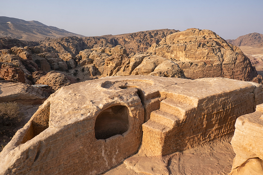 Altar of sacrifice monument, Petra, UNESCO World Heritage Site, Jordan, Middle East