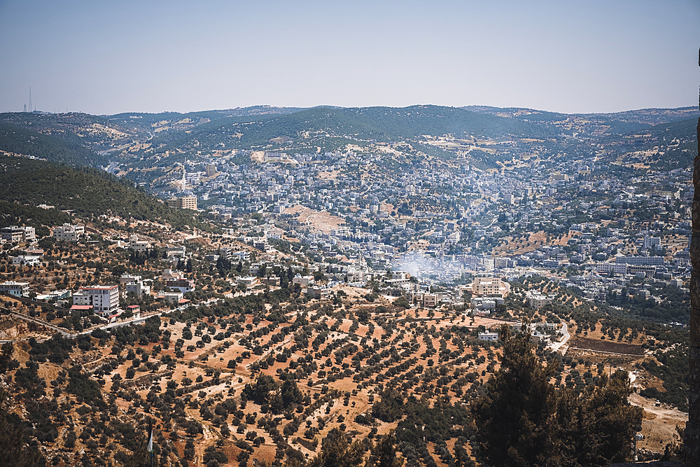 View over Ajilun countryside from the castle hill, Jordan, Middle East