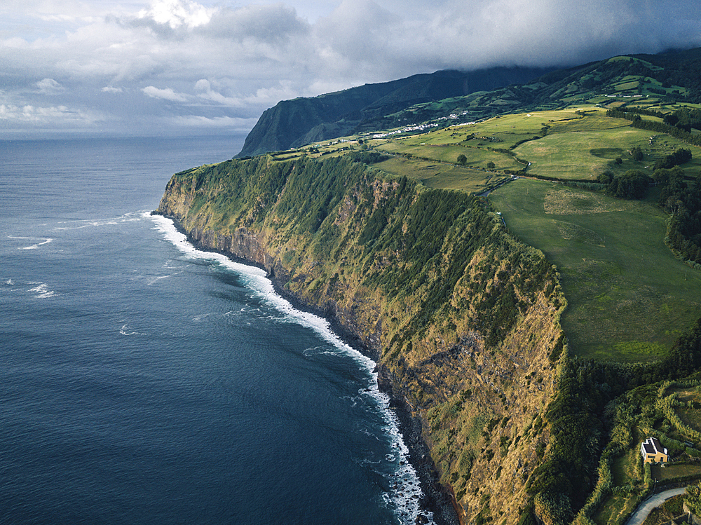 Cliffs and costline of Sao Miguel island, Azores, Portugal, Atlantic, Europe