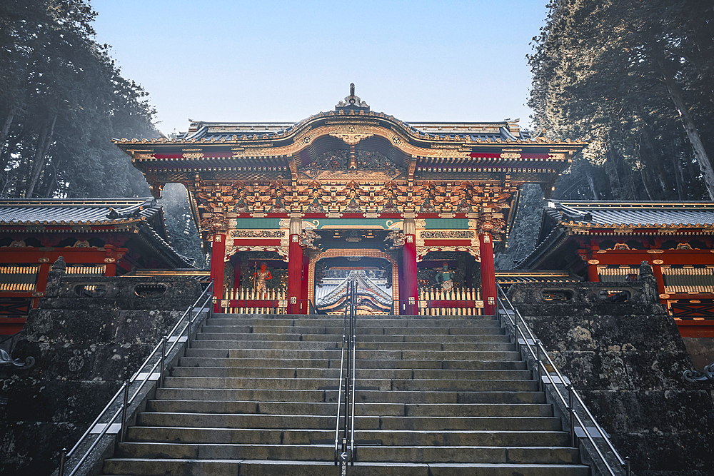 Yashamon Gate in the temple complex of Nikko, UNESCO World Heritage Site, Nikko, Tochigi, Honshu, Japan, Asia