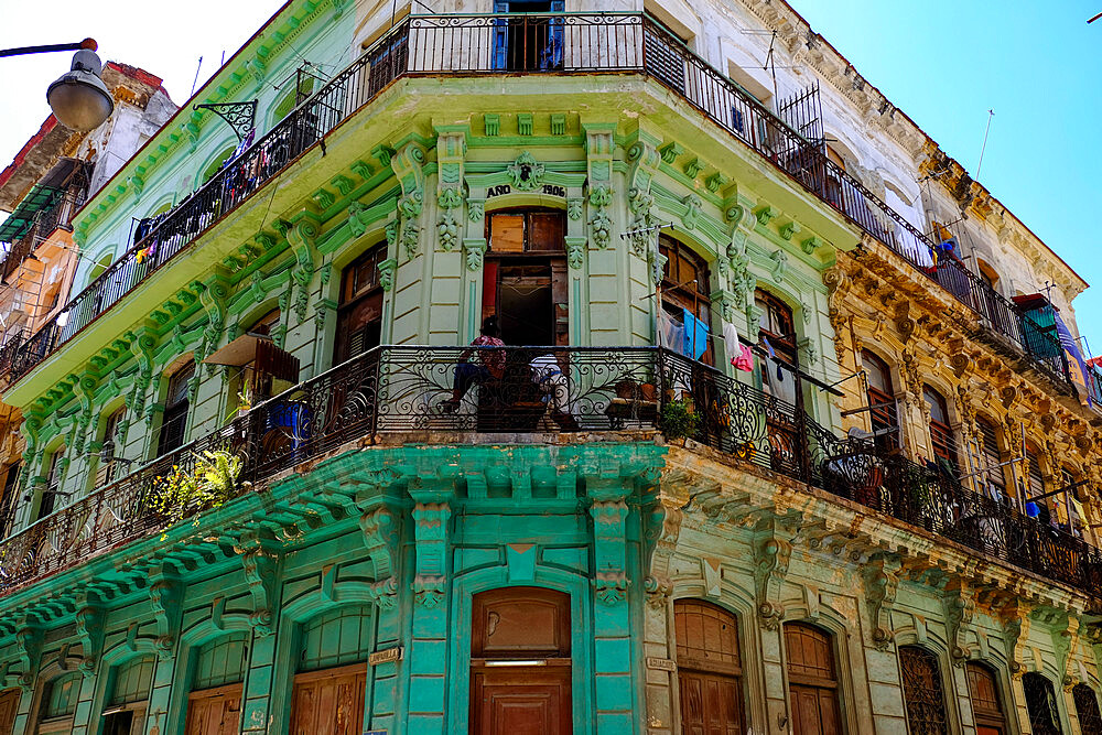 Colorful architecture, Havana, Cuba, West Indies, Central America