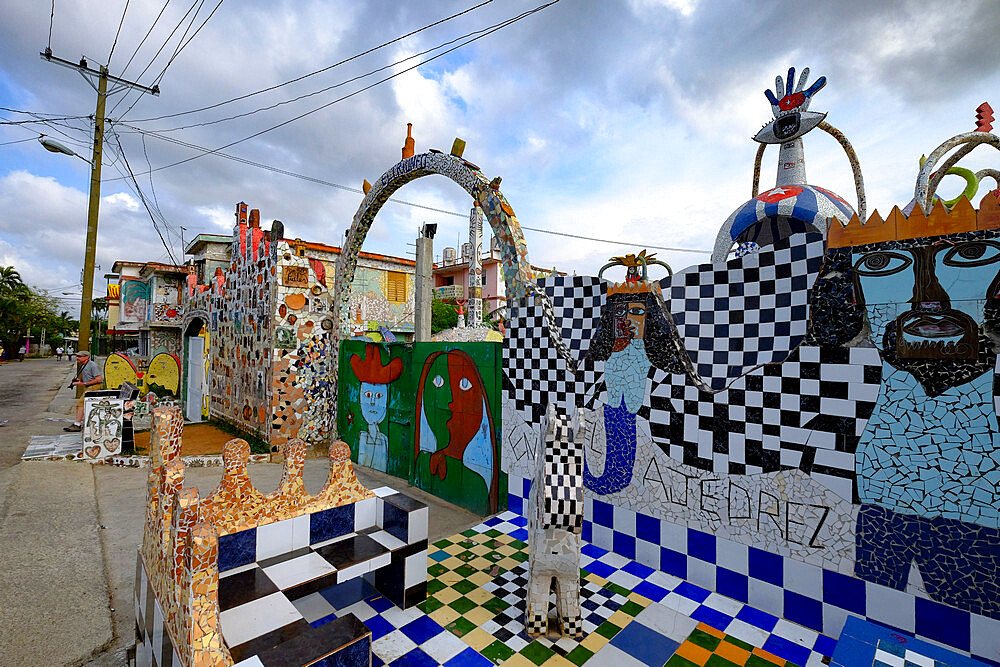 Amazing mosaics form the village of Fusterlandia, Havana, Cuba, West Indies, Central America