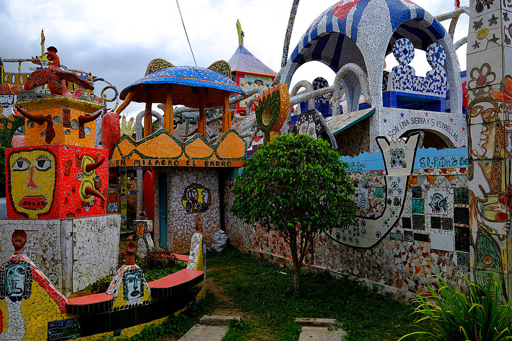 Amazing mosaics form the village of Fusterlandia, Havana, Cuba, West Indies, Central America