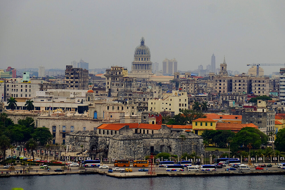 Skyline of Havana featuring the National Capitol Building, Havana, Cuba, West Indies, Central America