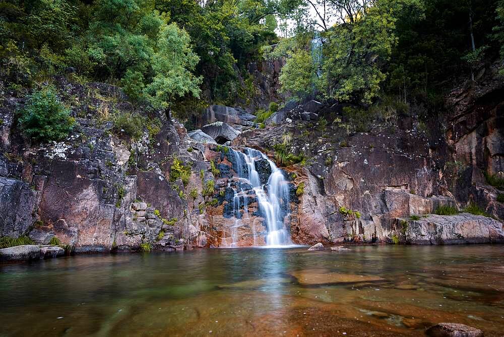 Tahiti waterfall in Geres National Park, Norte, Portugal, Europe