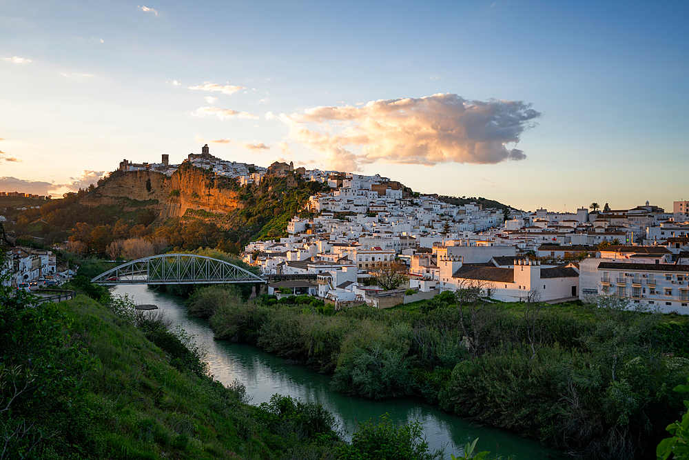 Arcos de la Frontera sunset view in Pueblos Blancos region, Andalusia, Spain, Europe