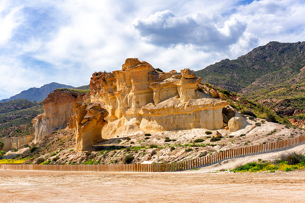 Bolnuevo Enchanted City eroded sandstone formations, Murcia, Spain, Europe