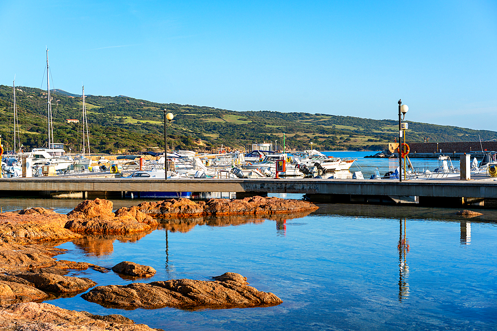 Isola Rossa marina with boats, Sardinia, Italy, Mediterranean, Europe