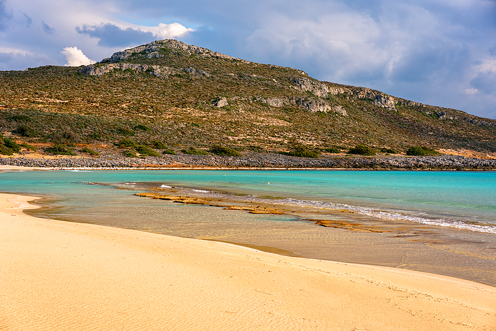 Simos beach in Elafonisos island at sunset, in Greece