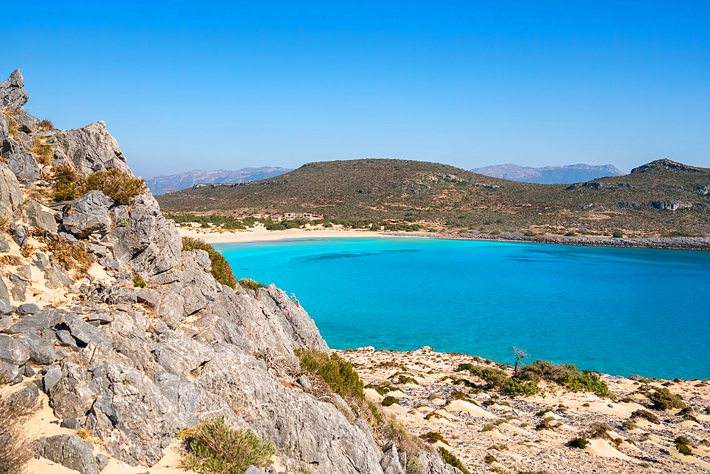 Simos beach with turquoise water in Elafonisos island, Greece