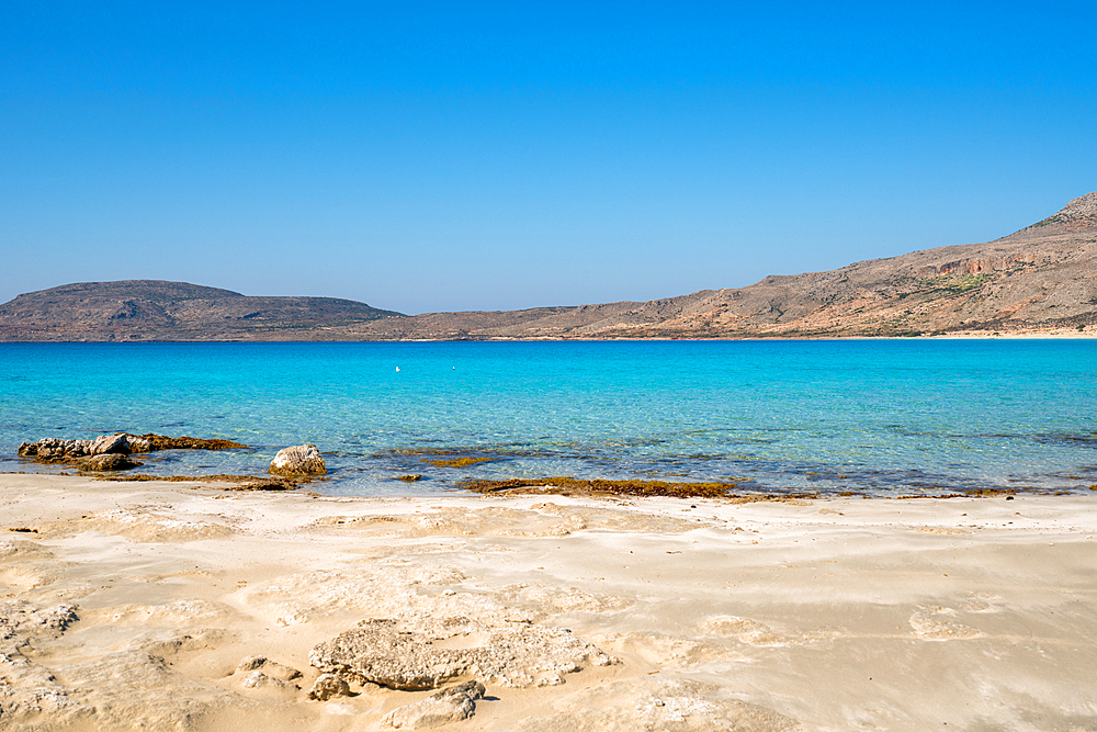 Simos beach with turquoise water in Elafonisos island, Greece