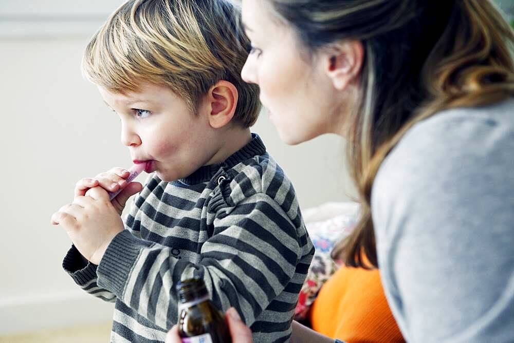 Child taking medication