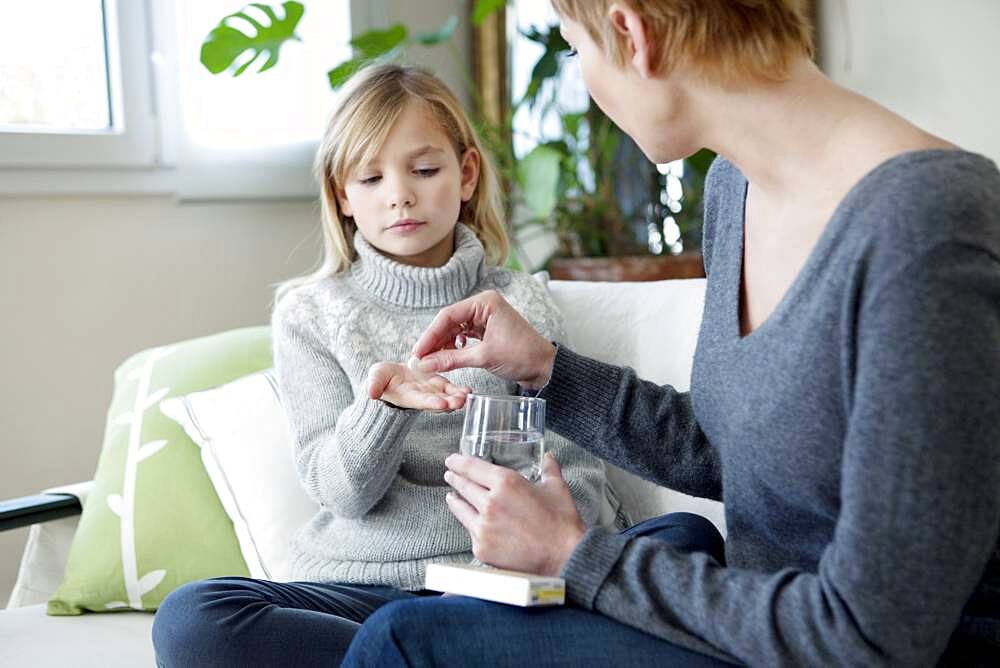 Child taking medication