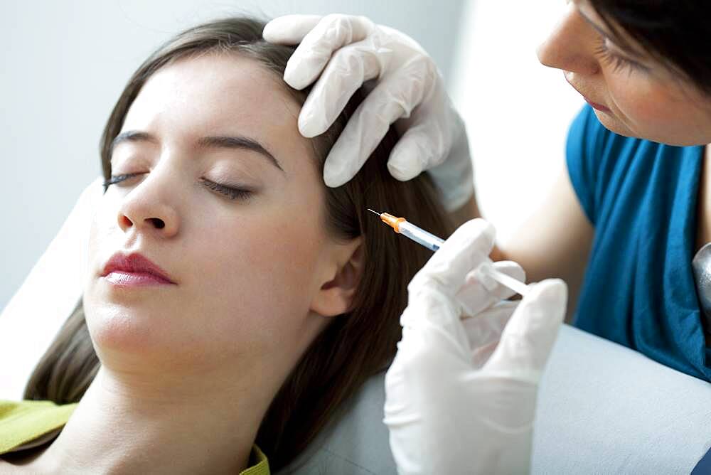 Botox treatment, woman