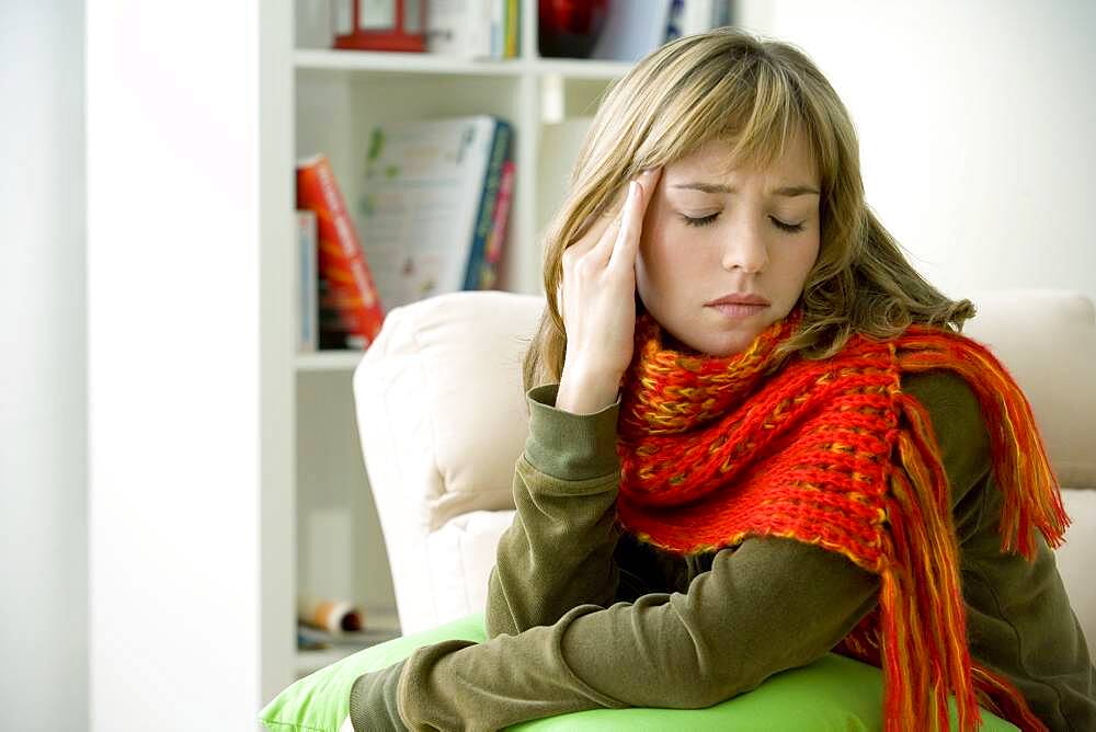 Woman with headache