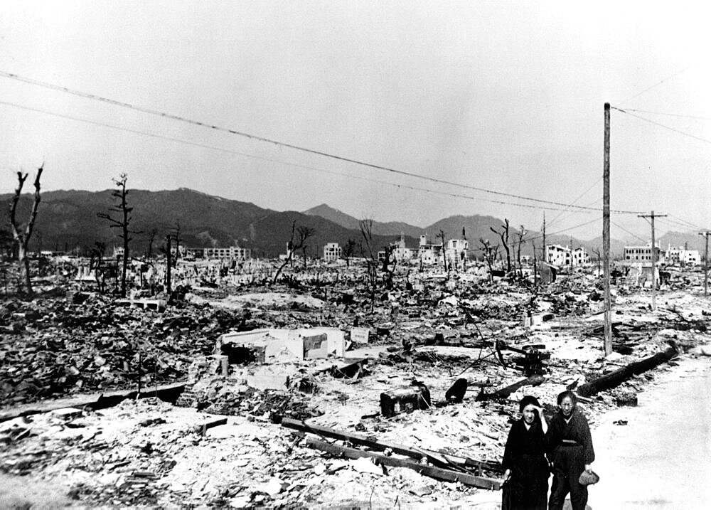 WWII, Nagasaki, Aftermath of Atomic Bomb, 1945