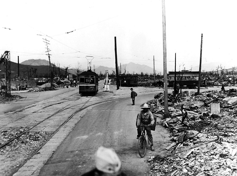 WWII, Nagasaki, Aftermath of Atomic Bomb, 1945