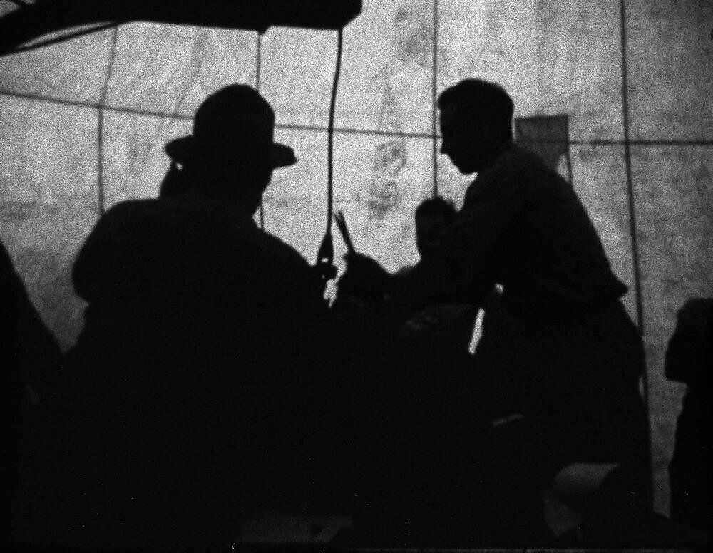 Trinity Test Site, Oppenheimer Oversees Assembly, 1945